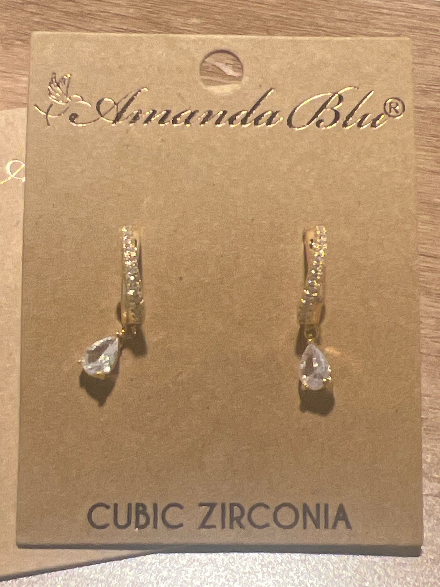 Gold teardrop earrings