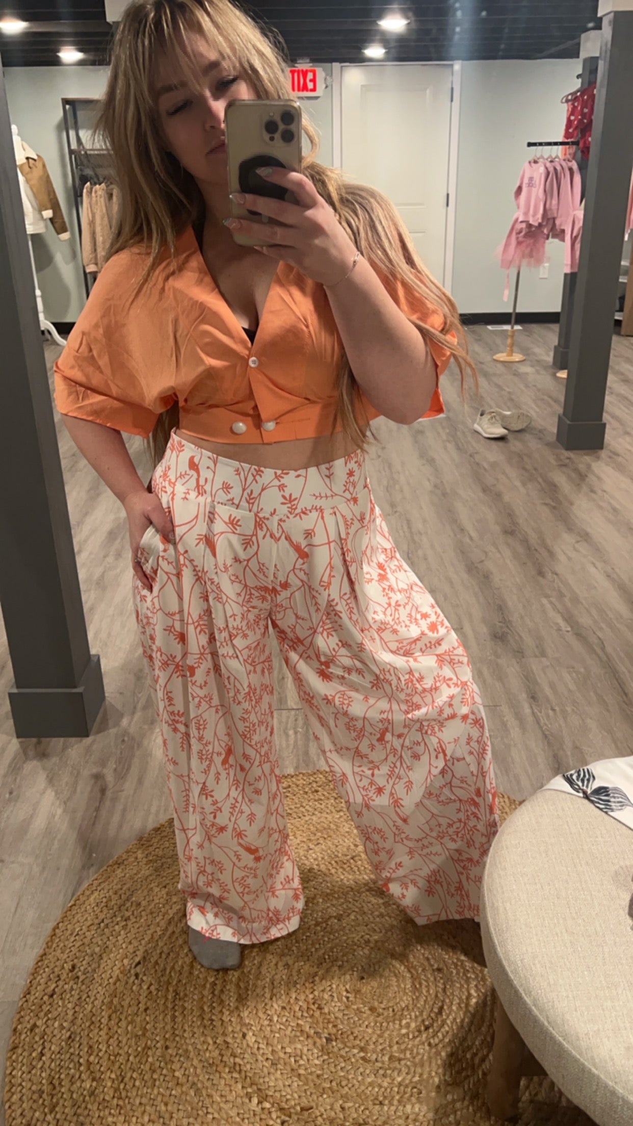 Orange Spring/Summer two piece set