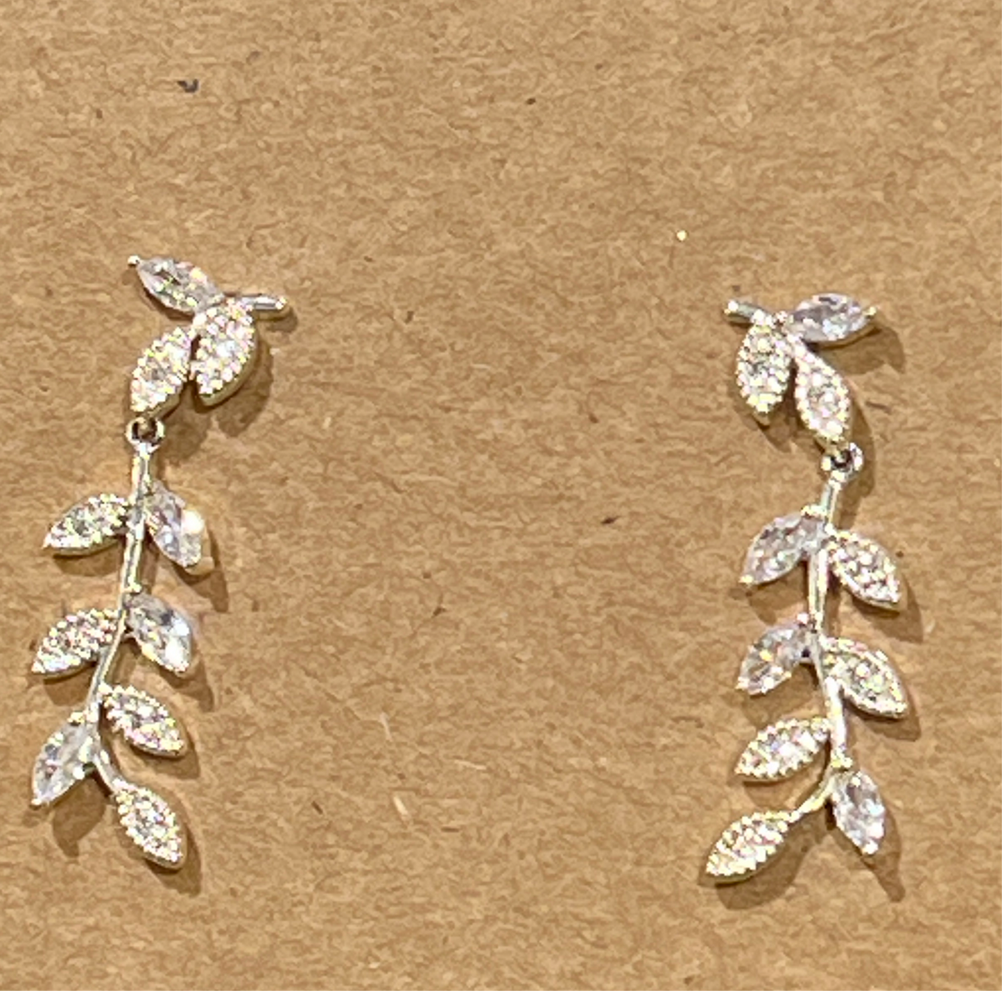 Silver vine earrings