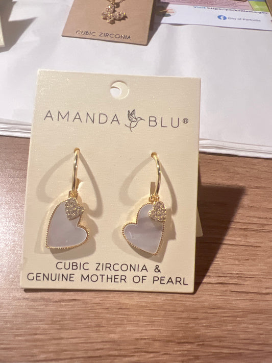 Dangle heart earrings