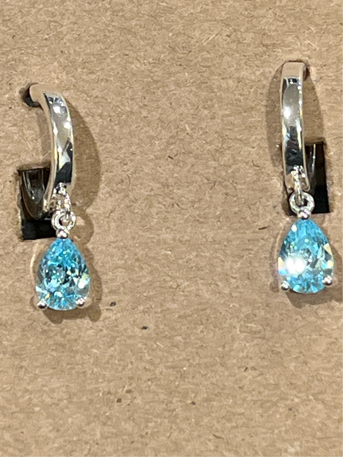 Aquamarine pear drop earrings