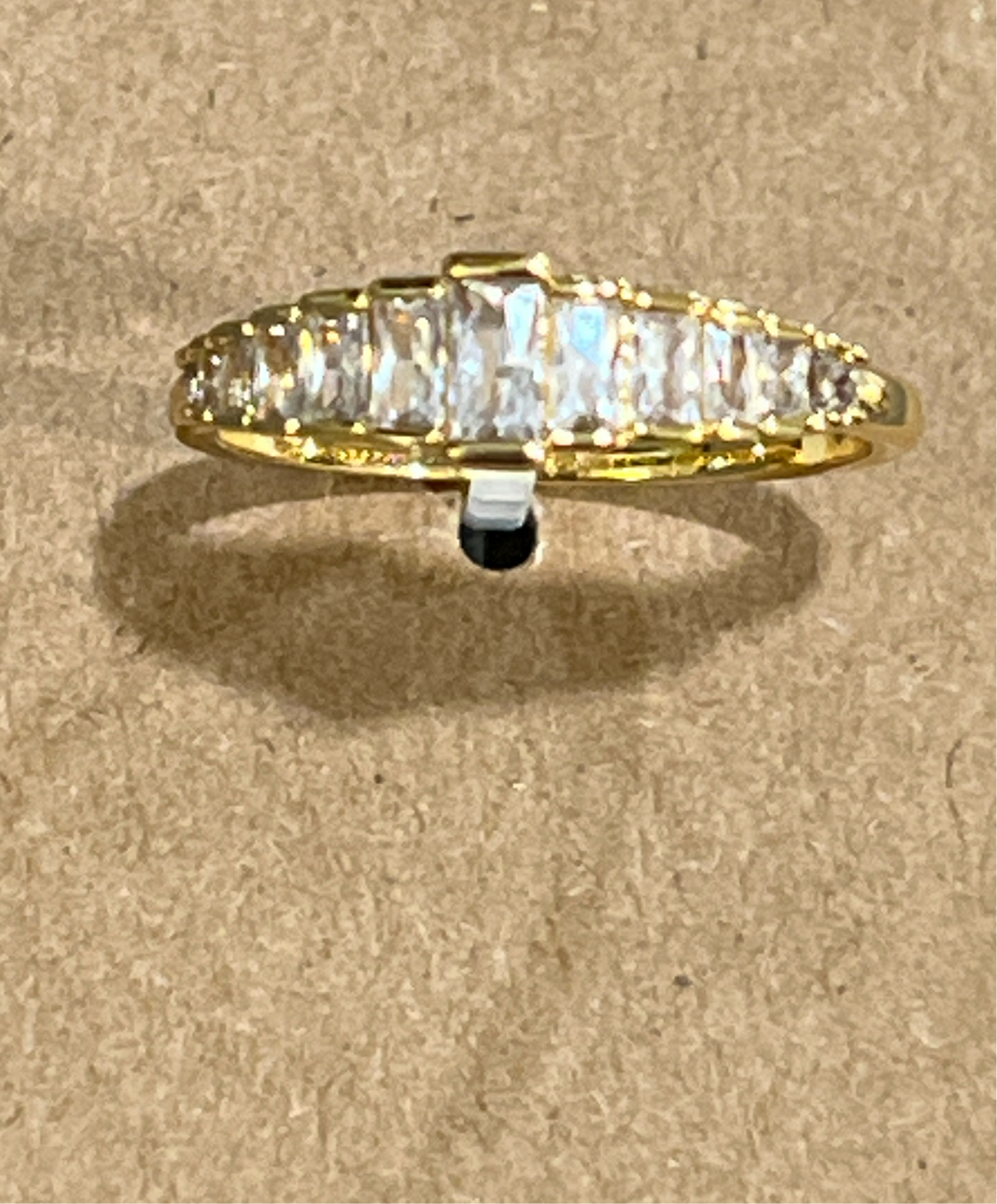 Gold clear ring