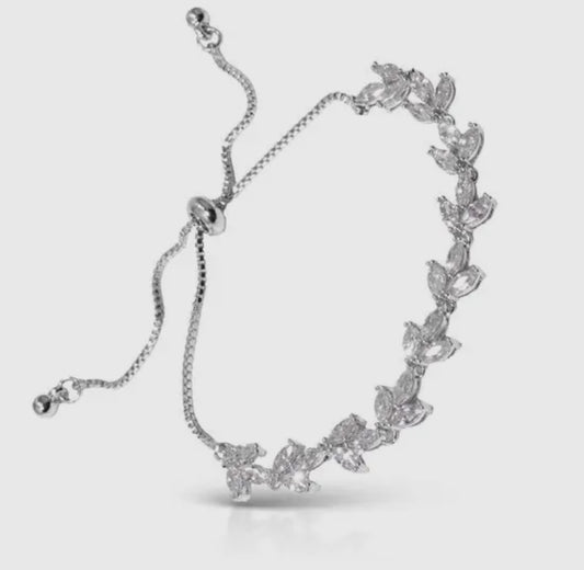 Silver Vine pull cord bracelet