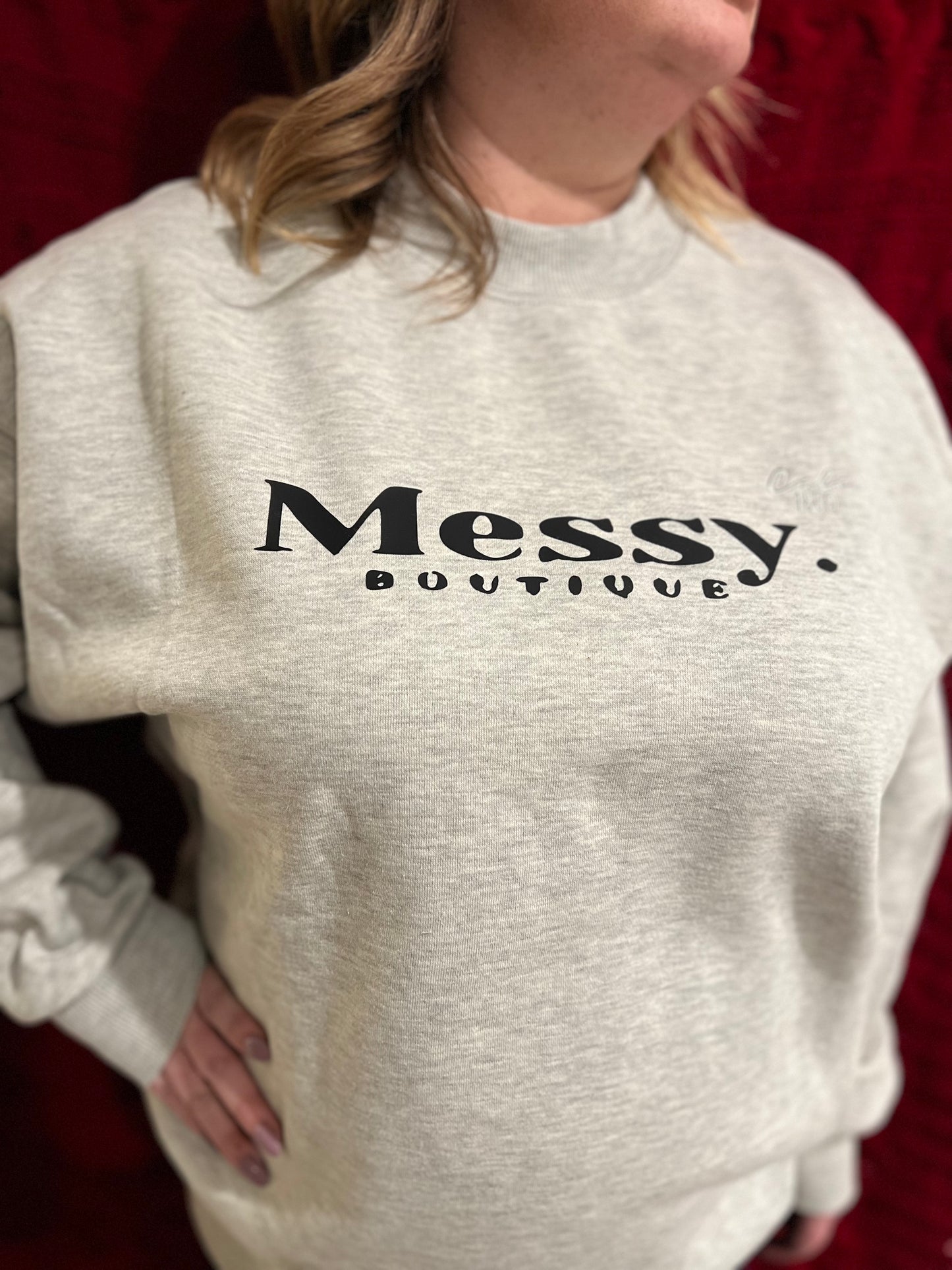 Oversized fleece Messy sweatshirt