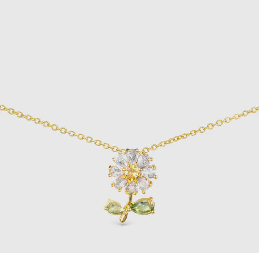 Gold daisy necklace